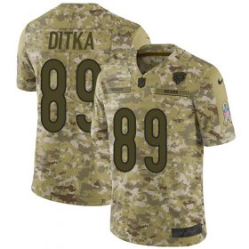 Wholesale Cheap Nike Bears #89 Mike Ditka Camo Men\'s Stitched NFL Limited 2018 Salute To Service Jersey