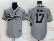 Wholesale Cheap Men's Las Vegas Raiders #17 Davante Adams Grey Stitched MLB Cool Base Nike Baseball Jersey