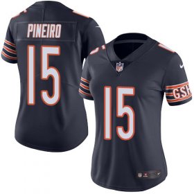 Wholesale Cheap Nike Bears #15 Eddy Pineiro Navy Blue Team Color Women\'s Stitched NFL Vapor Untouchable Limited Jersey