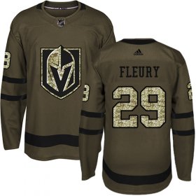 Wholesale Cheap Adidas Golden Knights #29 Marc-Andre Fleury Green Salute to Service Stitched NHL Jersey