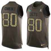 Wholesale Cheap Nike Jets #80 Wayne Chrebet Green Men's Stitched NFL Limited Salute To Service Tank Top Jersey