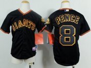 Wholesale Cheap Giants #8 Hunter Pence Black Cool Base Stitched Youth MLB Jersey