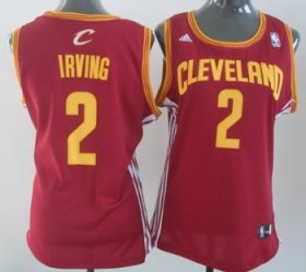 Wholesale Cheap Cleveland Cavaliers #2 Kyrie Irving Red Womens Jersey