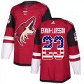 Wholesale Cheap Adidas Coyotes #23 Oliver Ekman-Larsson Maroon Home Authentic USA Flag Stitched Youth NHL Jersey