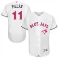 Wholesale Cheap Blue Jays #11 Kevin Pillar White Flexbase Authentic Collection Mother's Day Stitched MLB Jersey