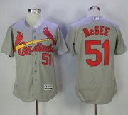 Wholesale Cheap Cardinals #51 Willie McGee Grey Flexbase Authentic Collection Stitched MLB Jersey