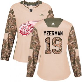 Wholesale Cheap Adidas Red Wings #19 Steve Yzerman Camo Authentic 2017 Veterans Day Women\'s Stitched NHL Jersey