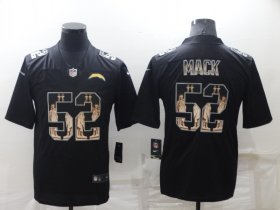 Wholesale Cheap Men\'s Los Angeles Chargers #52 Khalil Mack Black Statue Of Liberty Limited Stitched Jersey