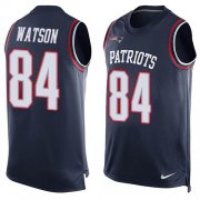 Wholesale Cheap Nike Patriots #84 Benjamin Watson Navy Blue Team Color Men's Stitched NFL Limited Tank Top Jersey