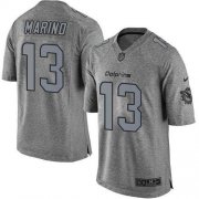 Wholesale Cheap Nike Dolphins #13 Dan Marino Gray Men's Stitched NFL Limited Gridiron Gray Jersey