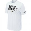 Wholesale Cheap Nike Baltimore Ravens Just Do It White T-Shirt