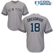 Wholesale Cheap Yankees #18 Didi Gregorius Grey Cool Base Stitched Youth MLB Jersey