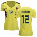 Wholesale Cheap Women's Colombia #12 Cuadrado Home Soccer Country Jersey