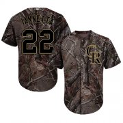 Wholesale Cheap Rockies #22 Chris Iannetta Camo Realtree Collection Cool Base Stitched MLB Jersey