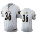 Wholesale Cheap Pittsburgh Steelers #36 Jerome Bettis Men's Nike White Golden Edition Vapor Limited NFL 100 Jersey