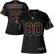 Wholesale Cheap Nike Browns #80 Jarvis Landry Black Women's NFL Fashion Game Jersey