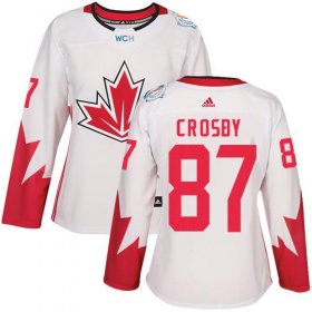 Wholesale Cheap Team Canada #87 Sidney Crosby White 2016 World Cup Women\'s Stitched NHL Jersey