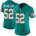 Wholesale Cheap Nike Dolphins #52 Raekwon McMillan Aqua Green Alternate Women's Stitched NFL Vapor Untouchable Limited Jersey