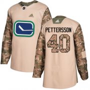 Wholesale Cheap Adidas Canucks #40 Elias Pettersson Camo Authentic 2017 Veterans Day Youth Stitched NHL Jersey