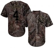 Wholesale Cheap Yankees #4 Lou Gehrig Camo Realtree Collection Cool Base Stitched Youth MLB Jersey