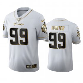 Wholesale Cheap Minnesota Vikings #99 Danielle Hunter Men\'s Nike White Golden Edition Vapor Limited NFL 100 Jersey