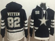 Wholesale Cheap Nike Cowboys #82 Jason Witten Navy Blue/White Name & Number Pullover NFL Hoodie