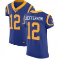 Wholesale Cheap Nike Rams #12 Van Jefferson Royal Blue Alternate Men's Stitched NFL New Elite Jersey
