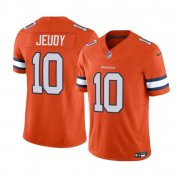 Wholesale Cheap Men's Denver Broncos #10 Jerry Jeudy Orange 2023 F.U.S.E. Vapor Untouchable Football Stitched Jersey
