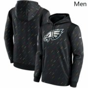 Wholesale Cheap Men Philadelphia Eagles Nike Charcoal 2021 NFL Crucial Catch Therma Pullover Hoodie
