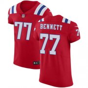 Wholesale Cheap Nike Patriots #77 Michael Bennett Red Alternate Men's Stitched NFL Vapor Untouchable Elite Jersey