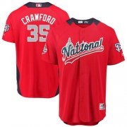Wholesale Cheap Giants #35 Brandon Crawford Red 2018 All-Star National League Stitched MLB Jersey