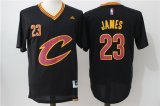 Wholesale Cheap Men's Cleveland Cavaliers #23 LeBron James Revolution 30 Swingman 2016 New Black Short-Sleeved Jersey