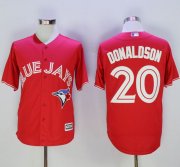 Wholesale Cheap Blue Jays #20 Josh Donaldson Red New Cool Base 40th Anniversary Stitched MLB Jersey