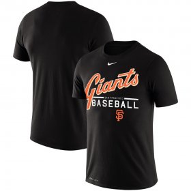 Wholesale Cheap San Francisco Giants Nike Wordmark Practice Performance T-Shirt Black
