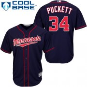 Wholesale Cheap Twins #34 Kirby Puckett Navy blue Cool Base Stitched Youth MLB Jersey
