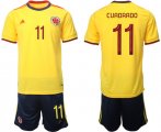 Cheap Men's Colombia #11 Cuadrado Yellow Home Soccer Jersey Suit