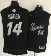 Wholesale Cheap Men's San Antonio Spurs #14 Danny Green adidas Black 2016 Christmas Day Stitched NBA Swingman Jersey