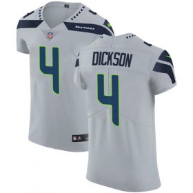 Wholesale Cheap Nike Seahawks #4 Michael Dickson Grey Alternate Men\'s Stitched NFL Vapor Untouchable Elite Jersey