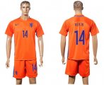 Wholesale Cheap Holland #14 Rekik Home Soccer Country Jersey