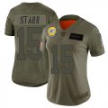 Wholesale Cheap Nike Packers #15 Bart Starr Camo Women's Stitched NFL Limited 2019 Salute to Service Jersey