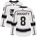 Wholesale Cheap Adidas Kings #8 Drew Doughty White Road Authentic Women's Stitched NHL Jersey
