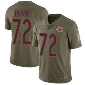Wholesale Cheap Nike Bears #72 William Perry Olive Men\'s Stitched NFL Limited 2017 Salute To Service Jersey