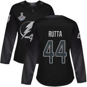 Cheap Adidas Lightning #44 Jan Rutta Black Alternate Authentic Women\'s 2020 Stanley Cup Champions Stitched NHL Jersey