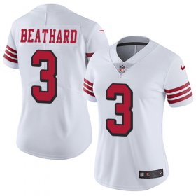 Wholesale Cheap Nike 49ers #3 C.J. Beathard White Rush Women\'s Stitched NFL Vapor Untouchable Limited Jersey