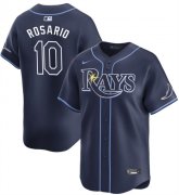 Cheap Men's Tampa Bay Rays #10 Amed Rosario Navy Away Limited Stitched Baseball Jersey