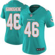Wholesale Cheap Nike Dolphins #46 Noah Igbinoghene Aqua Green Team Color Women's Stitched NFL Vapor Untouchable Limited Jersey