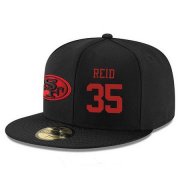 Wholesale Cheap San Francisco 49ers #35 Eric Reid Snapback Cap NFL Player Black with Red