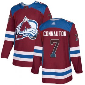 Wholesale Cheap Adidas Avalanche #7 Kevin Connauton Burgundy Home Authentic Drift Fashion Stitched NHL Jersey