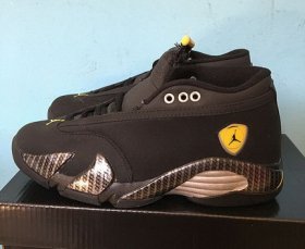 Wholesale Cheap Air Jordan 14 Retro GS Shoes Black/Yellow