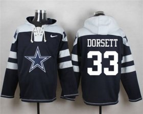 Wholesale Cheap Nike Cowboys #33 Tony Dorsett Navy Blue Player Pullover NFL Hoodie